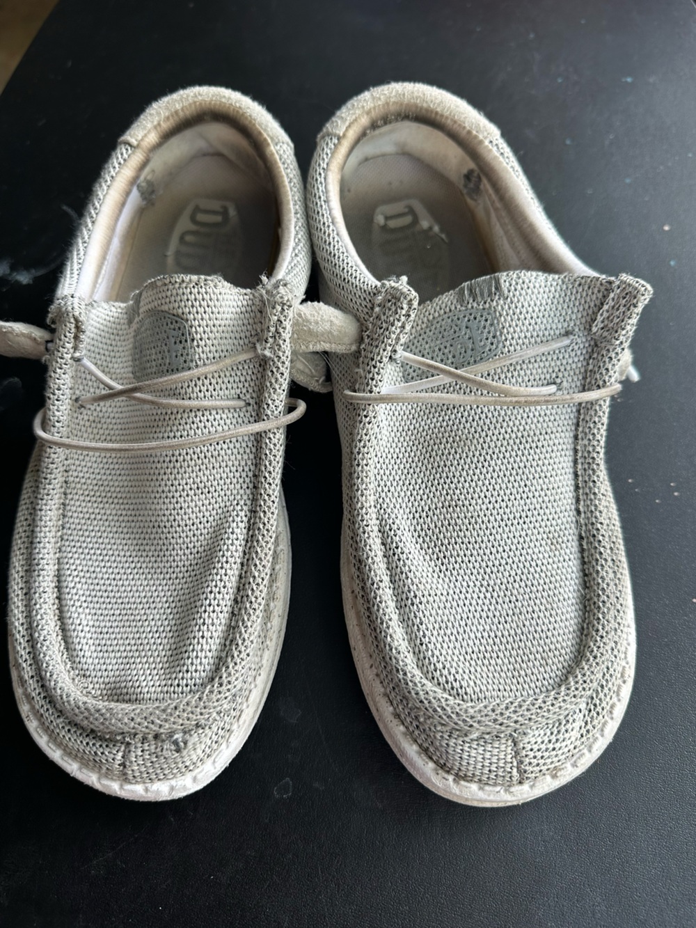 Hey Dude Knit Slip-On Sneakers in Light Gray